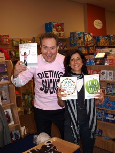 Nicki at book signing with diet expert Dave Grotto